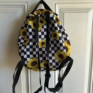 checkerboard sunflower mini backpack Buy Vans | Check, (Black/White Comfort and style in one Sunflowers & Skulls Mini Backpack